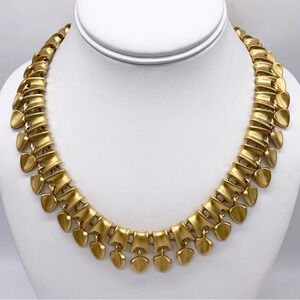 Anne Klein Vintage Brushed Gold Necklace